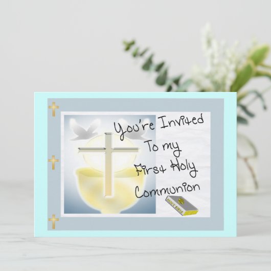 Einladungen zum ersten Heiligen Kommunitatstag (Stehend Vorderseite)