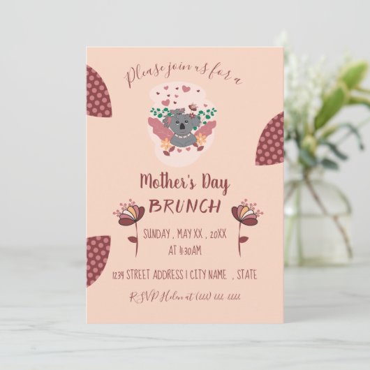 Einladungen zum ersten Muttertag (Stehend Vorderseite)