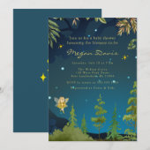 Einladungen zum Fairy Baby Shower Bezaubernder Wal (Vorne/Hinten)