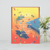 Einladungen zum Flyer von farbigen Themenabschlüss (Stehend Vorderseite)