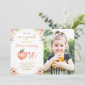 Einladungen zum Foto Peach (Stehend Vorderseite)