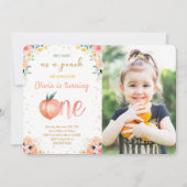 Einladungen zum Foto Peach (Vorderseite)