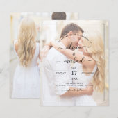 Einladungen zum Foto Picture Wedding (Vorne/Hinten)