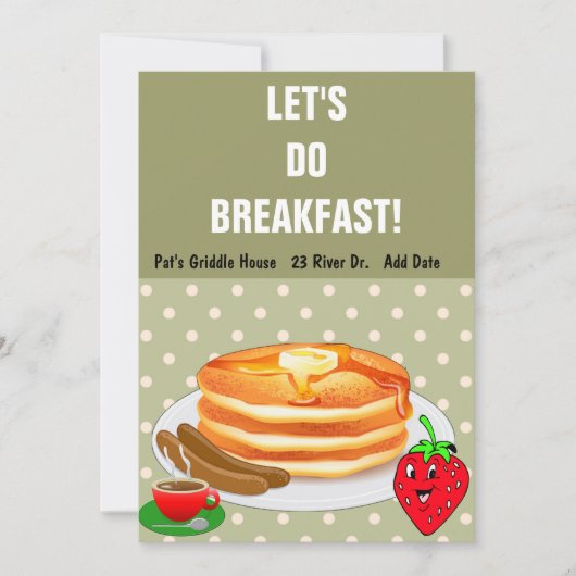 Einladungen zum Frühstück von Pancake (Vorderseite)