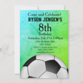 Einladungen zum Fußball Themensport Kindergeburtst (Vorderseite)