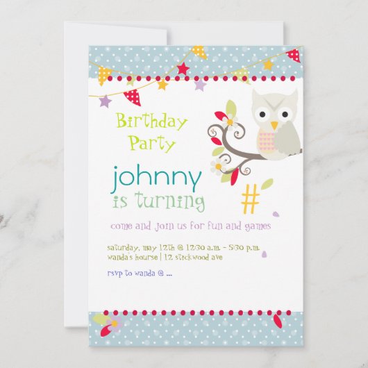 Einladungen zum Geburtstag (Vorderseite)