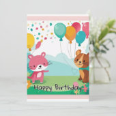 Einladungen zum Geburtstag (Stehend Vorderseite)