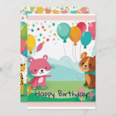 Einladungen zum Geburtstag (Vorne/Hinten)