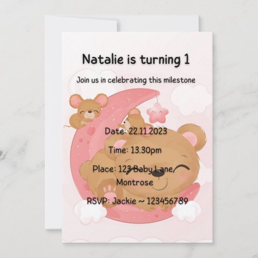 Einladungen zum Geburtstag (Vorderseite)