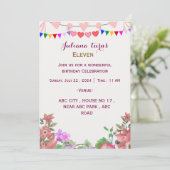 Einladungen zum Geburtstag (Stehend Vorderseite)