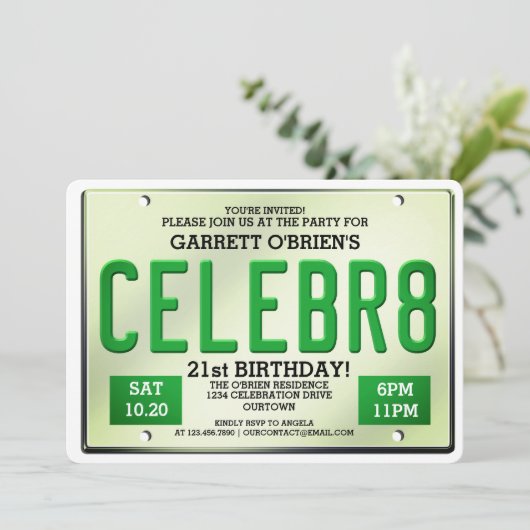 Einladungen zum Geburtstag (Stehend Vorderseite)