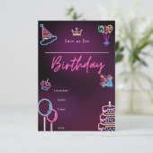 Einladungen zum Geburtstag (Stehend Vorderseite)