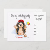 Einladungen zum Geburtstag "Der kleine Igel" (Vorne/Hinten)