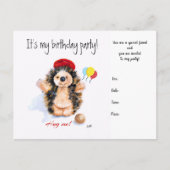 Einladungen zum Geburtstag "Der kleine Igel" (Vorderseite)