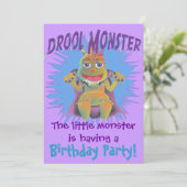 Einladungen zum Geburtstag eines Drool Monsters (Stehend Vorderseite)