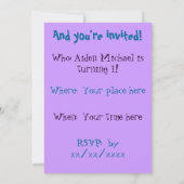 Einladungen zum Geburtstag eines Drool Monsters (Rückseite)