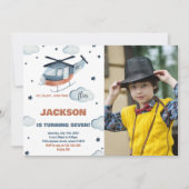 Einladungen zum Geburtstag eines Hubschraubers mit (Vorderseite)