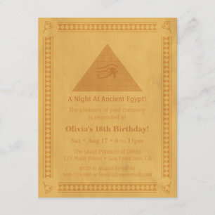 Einladungen zum Geburtstag mit altägyptischem Them