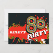 Einladungen zum Geburtstag oder Event-Retro des 80 (Vorderseite)