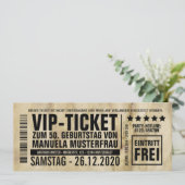 Einladungen zum Geburtstag (“VIP”) (Stehend Vorderseite)