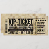 Einladungen zum Geburtstag (“VIP”) (Vorne/Hinten)