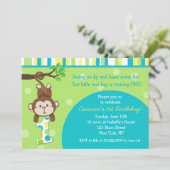 Einladungen zum Geburtstag von Affen (Stehend Vorderseite)