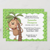 Einladungen zum Geburtstag von Affen (Vorne/Hinten)