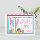 Einladungen zum Geburtstag von Candy (Stehend Vorderseite)