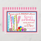 Einladungen zum Geburtstag von Candy (Vorne/Hinten)