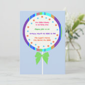 Einladungen zum Geburtstag von Candyland Lollipop (Stehend Vorderseite)