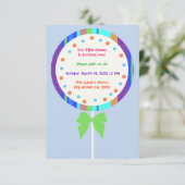 Einladungen zum Geburtstag von Candyland Lollipop (Stehend Vorderseite)