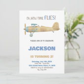 Einladungen zum Geburtstag von Flugzeugen (Stehend Vorderseite)