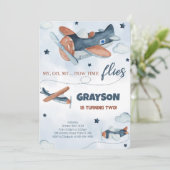 Einladungen zum Geburtstag von Flugzeugen (Stehend Vorderseite)