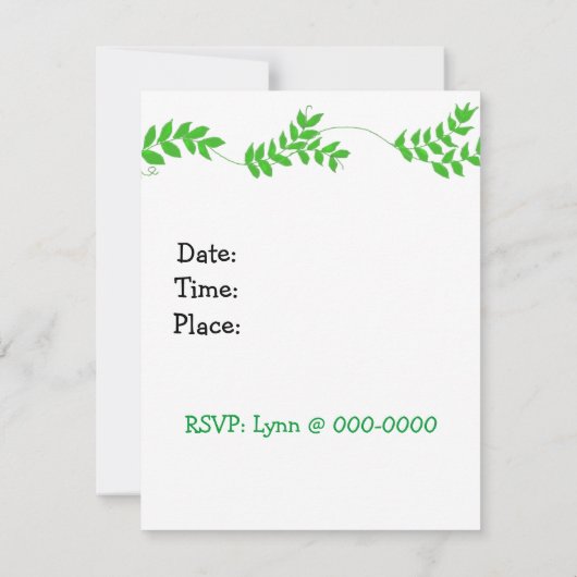 Einladungen zum Geburtstag von kleinen Affen (Rückseite)