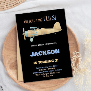 Einladungen zum Geburtstag von Schwarzen Flugzeuge