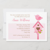 Einladungen zum Geburtstag von Vögeln (Rosa 1. Geb (Vorderseite)