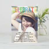 Einladungen zum Geburtstagsparty-Foto (Stehend Vorderseite)