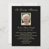 Einladungen zum Gedächtnisdienst - Foto (Vorderseite)