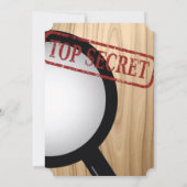 Einladungen zum geheimen Agent Geburtstagspartei (Rückseite)