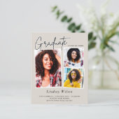 Einladungen zum Girl Graduate 3 Foto (Stehend Vorderseite)