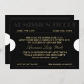 Einladungen zum Gold Admission Ticket 12x18 (Vorne/Hinten)