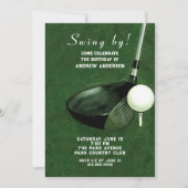 Einladungen zum Golf-Geburtstag (Vorderseite)