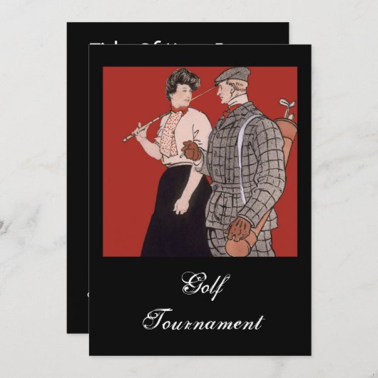 Einladungen zum Golfturnier (Vorne/Hinten)