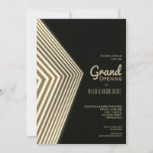 Einladungen zum Grand Opening Gold Neon (Vorderseite)
