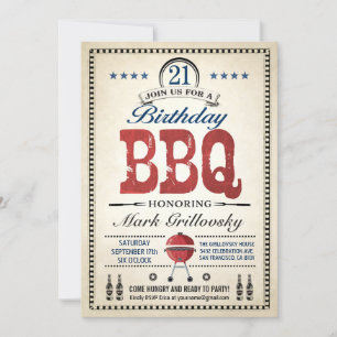 Einladungen zum Grillfest zum 21. Geburtstag