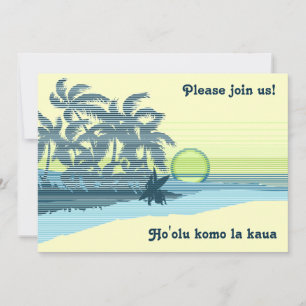 Einladungen zum großen Sonnenuntergangs-Luau