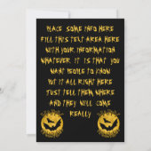 Einladungen zum Halloween-Party (Rückseite)