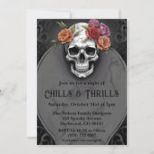 Einladungen zum Halloween-Party Floral Macabre Sku (Vorderseite)