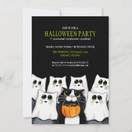 Einladungen zum Halloween-Party Katzen testen oder