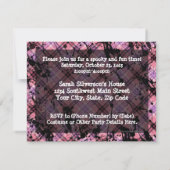 Einladungen zum Halloween-Party Pink Skull (Rückseite)